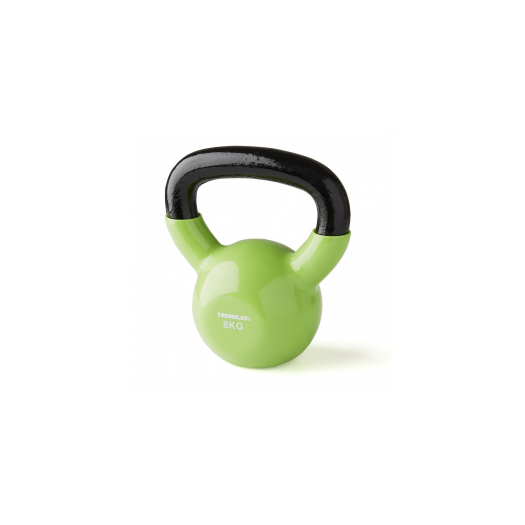   Vinyl kettlebell - 8 kg - zöld -   öntöttvas TREMBLAY logo