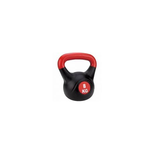 Füles súlyzó - Kettlebell, műanyag, 8 kg 