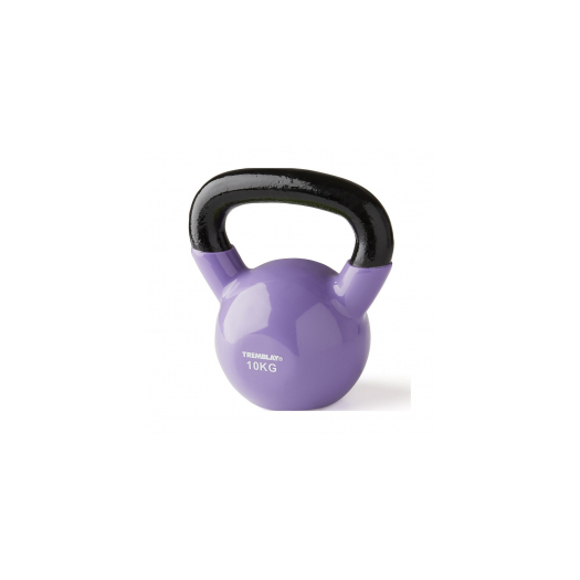 Vinyl kettlebell öntöttvas  - 10 kg - Lila - TREMBLAY