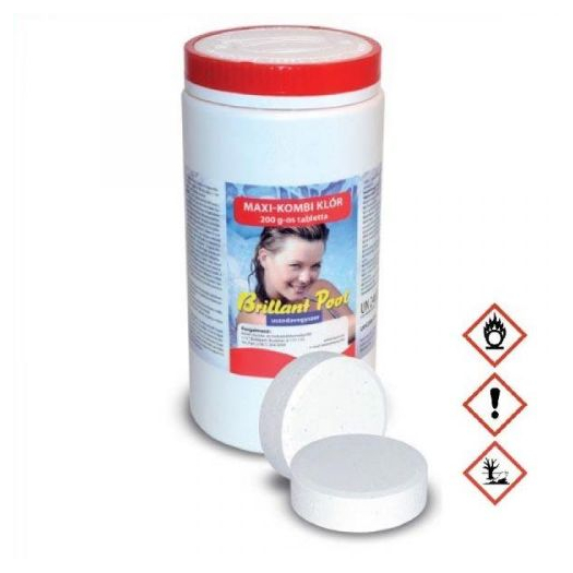 Brillant Pool Maxi-Kombi klórtabletta 1 kg (UVCOM-01)