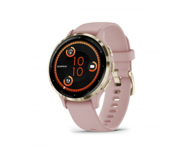 Garmin Venu 3s Soft Gold / Dust Rose Szilikon szíjjal