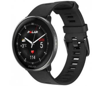 Polar Ignite3 Titanium Black Szilikon Szíjjal pulzusmérő óra