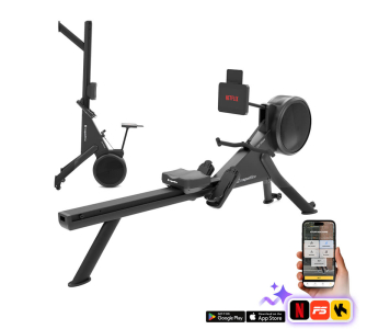 Evezőpad inSPORTline ZenRow, 4.2kg lendkerék, levegő-mágneses ellenállás, max.210cm,max.150kg, HRC, 24 terhelési fokozat, API, 36 program, otthoni AKCIÓ