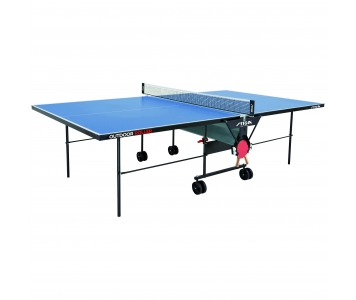 Stiga pingpongasztal Outdoor Roller kültéri, kék, hálóval és hálótartóval