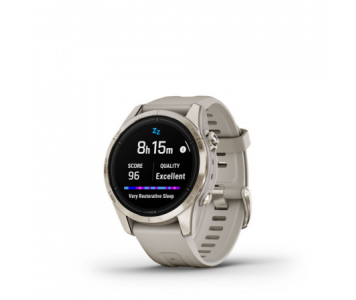 Garmin Epix Pro (Gen2) Sapphire 42mm Krémarany-homokkő szilikon szíjjal pulzusmérő óra