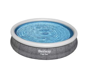Bestway BELVEDERE, rattan hatású, felfújható peremű puhafalú medence szett 366 cm x76 cm