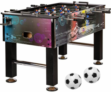 GamesPlanet® Csocsóasztal LEEDS 140 x 73 cm foci mintás