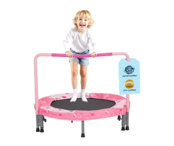 Gyerek trambulin, 3 lábas beltéri és kültéri trambulin, összecsukható mini trambulin fogantyúval