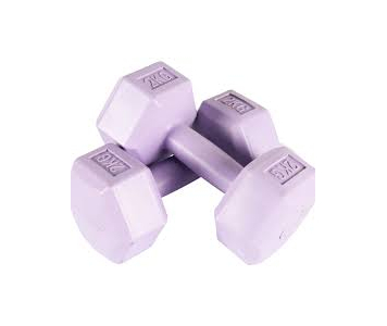 PVC kézisúlyzó, hatszögletű 2x2 kg