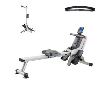 Evezőgép inSPORTline Yukona, mágnesfékes, állitható, elektromos, mágnesfékes, 16 terhelési szint, max 110kg, max 185cm, pulzus, HRC, súly 20kg - ezüst