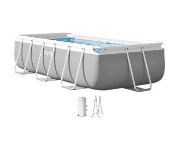 INTEX PRISM FRAME Téglalap alakú medence 300x175x80 cm szűrőrendszerrel 220-240V 26784NP