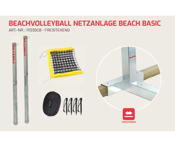 Strandröplabda hálórendszer Beach Basic 8,5 m (szabadon álló)
