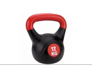 Füles súlyzó - Kettlebell, műanyag, 12 kg