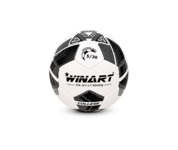 Műbőr focilabda, 5-s méret WINART COLLEGE WHITE/BLACK