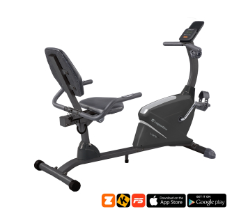 Háttámlás szobakerékpár inSPORTline Varis - fekete