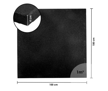 Súlyzós alátét inSPORTline Proteko Plus 100x100x4 cm, védi a padlót a károsodástól, rendkívül tartós, csúszásmentes felület, tompítja a rezgést