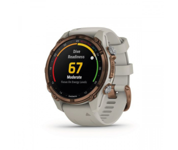 Garmin Descent™ Mk3i - 43mm Bronze PVD Titanium szilikon szíjjal pulzusmérő óra