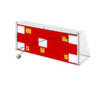 Célzóponyva  focikapura – 6x2 m, 4 célzónával