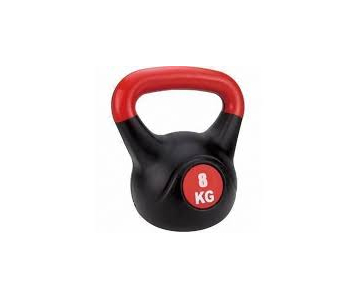 Füles súlyzó - Kettlebell, műanyag, 8 kg 